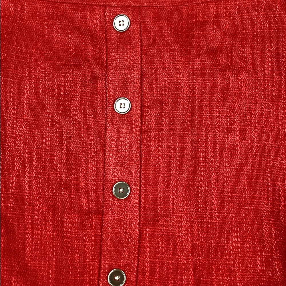 DKNY Scarlet Red Skirt size 14 NWOT - Picture 2 of 6